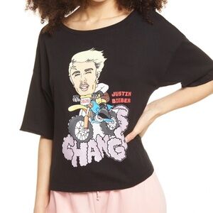 NEW Justin Bieber Graphic Tee Size Medium Black Changes Short Sleeve Nordstrom M
